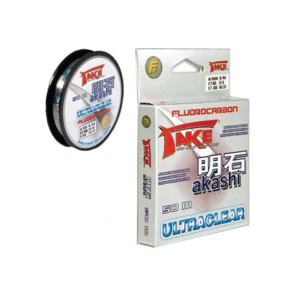 Take Akashi Fluorocarbon Ultraclear  x 50 Μέτρα Lineaeffe